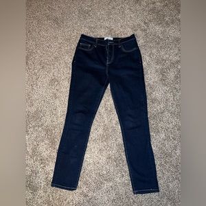 current elliott dark wash skinny jeans